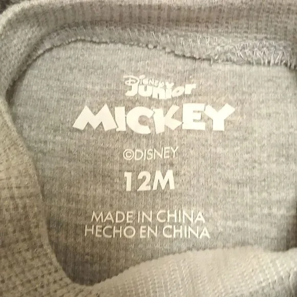 DISNEY JUNIOR BOYS MICKEY MOUSE 12M Thermal, Gray - Picture 5 of 7